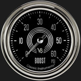 Classic Instruments V8 Speedster 2 5/8" Boost Gauge, 60 psi - V8SR343SLC