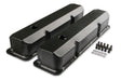 Mr Gasket Fabricated Aluminum Valve Covers - Black Finish - 6876BG