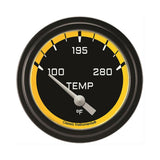 Classic Instruments AutoCross Yellow 2-5/8" Short Sweep Water Temp Gauge - AX226YBLF-02
