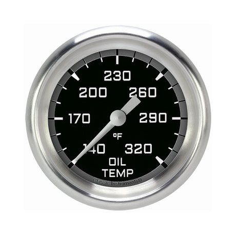 Classic Instruments Autocross Gray 2 5/8" Oil Temperature Gauge - AX328GAPF