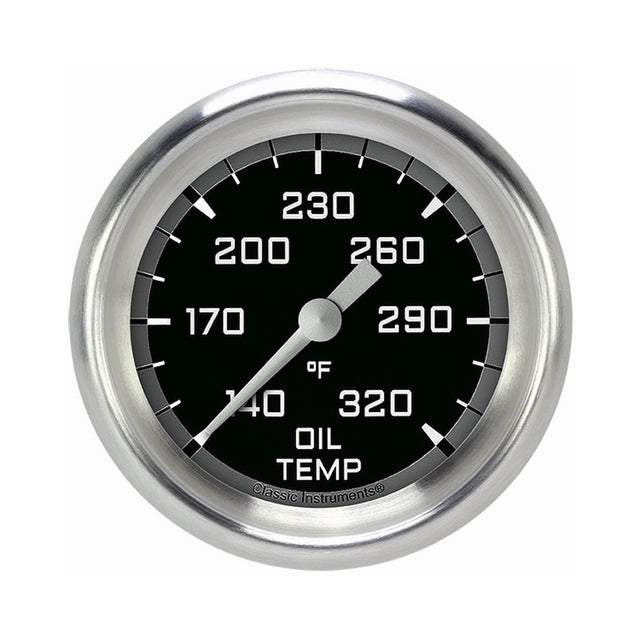 Classic Instruments Autocross Gray 2 5/8" Oil Temperature Gauge - AX328GAPF