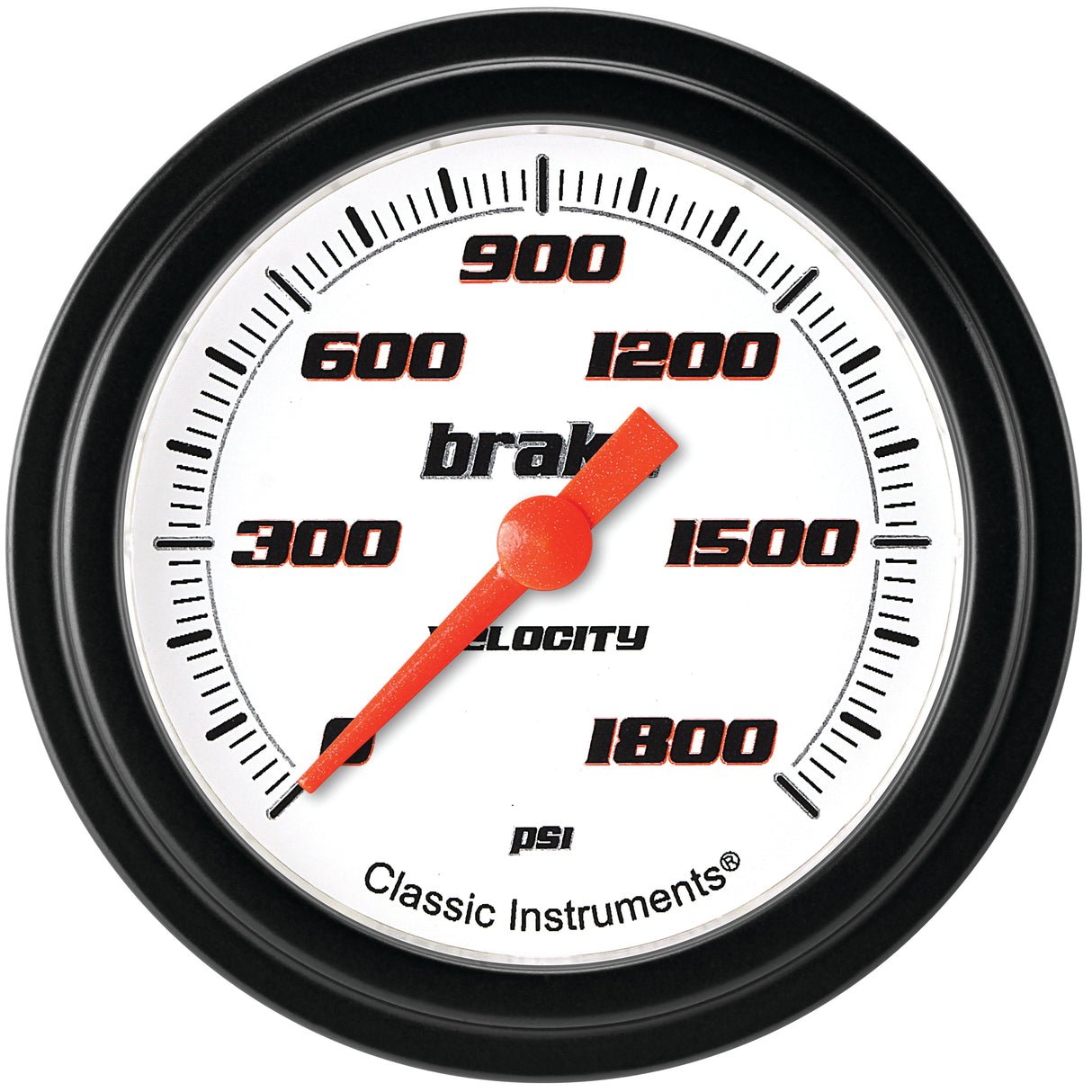 Classic Instruments Velocity White 2-5/8" Brake Pressure Gauge - VS367WBLF