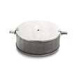 Holley 720-1 5-3/4"(A) x 3"(B) x 3/4"(C) x 5"(D), 2-5/8" vents, no flame tube, 600-800 recommended CFM Stainless Steel Marine Flame Arrestor - 600-800 CFM