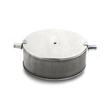 Holley 720-1 5-3/4"(A) x 3"(B) x 3/4"(C) x 5"(D), 2-5/8" vents, no flame tube, 600-800 recommended CFM Stainless Steel Marine Flame Arrestor - 600-800 CFM