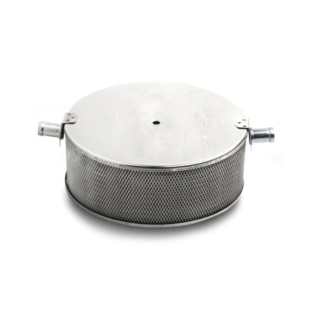 Holley 720-1 5-3/4"(A) x 3"(B) x 3/4"(C) x 5"(D), 2-5/8" vents, no flame tube, 600-800 recommended CFM Stainless Steel Marine Flame Arrestor - 600-800 CFM