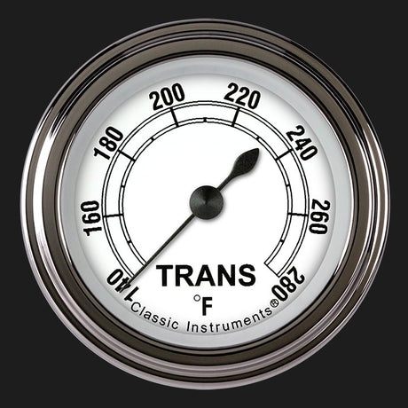 Classic Instruments Classic White 2 1/8" Transmission Temperature Gauge - CW127SLF