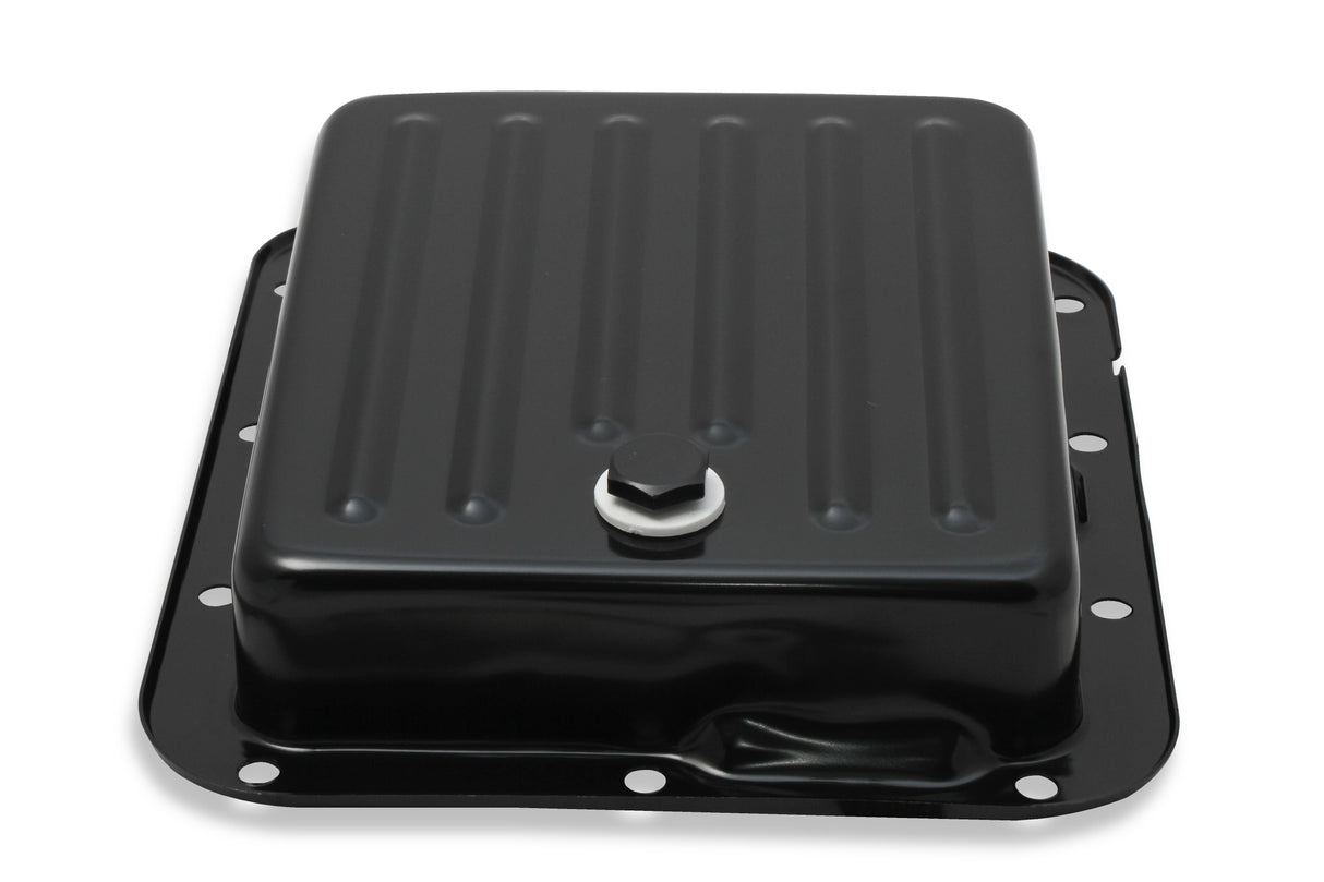 Mr Gasket Transmission Oil Pan - Black Steel - 9755BMRG