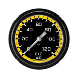 Classic Instruments Autocross Yellow 2-5/8" External Air Tempature Gauge - AX399YBLF