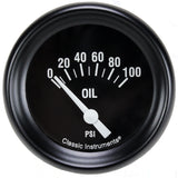 Classic Instruments Hot Rod 2-1/8" Oil Pressure Gauge - HR81BLF