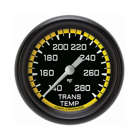 Classic Instruments Autocross Yellow 2 5/8" Transmission Temperature Gauge - AX327YBPF