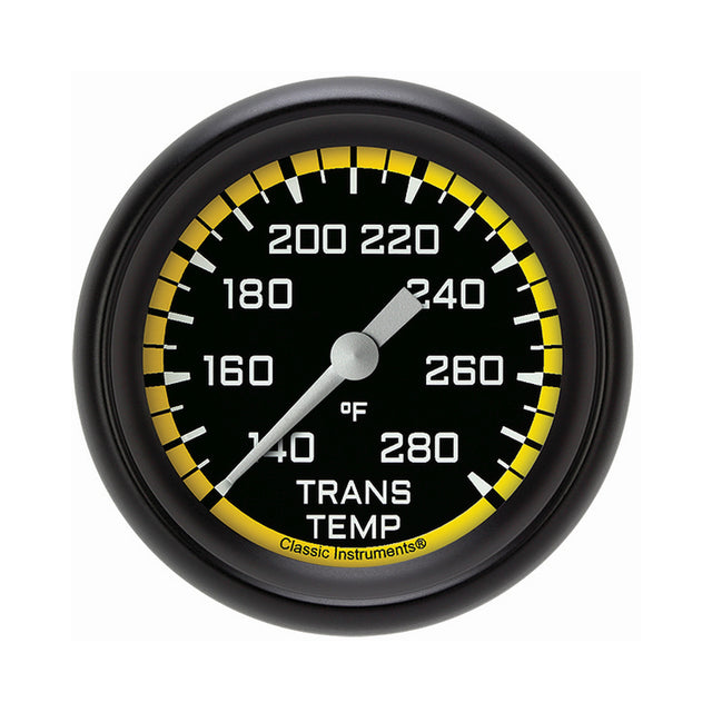 Classic Instruments Autocross Yellow 2 5/8" Transmission Temperature Gauge - AX327YBPF