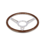 Scott Drake Steering Wheel Corso Feroce Shelby Style Wood and Aluminum 14" - S1MS-3600-WG-14