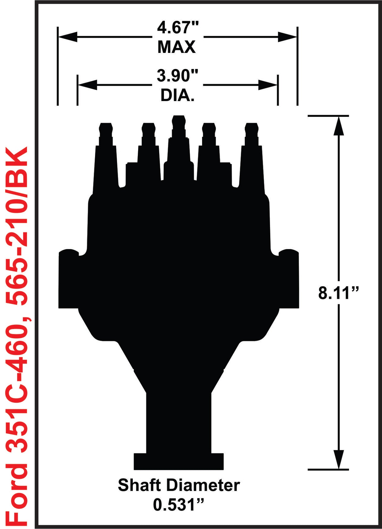 Holley 565-210 EFI Dual Sync Ford 351C, 400M, 429-460 Distributor
