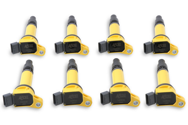 ACCEL Ignition Coil- Super Coil- Lexus/ Toyota- 8-Pack- Yellow - 140630-8