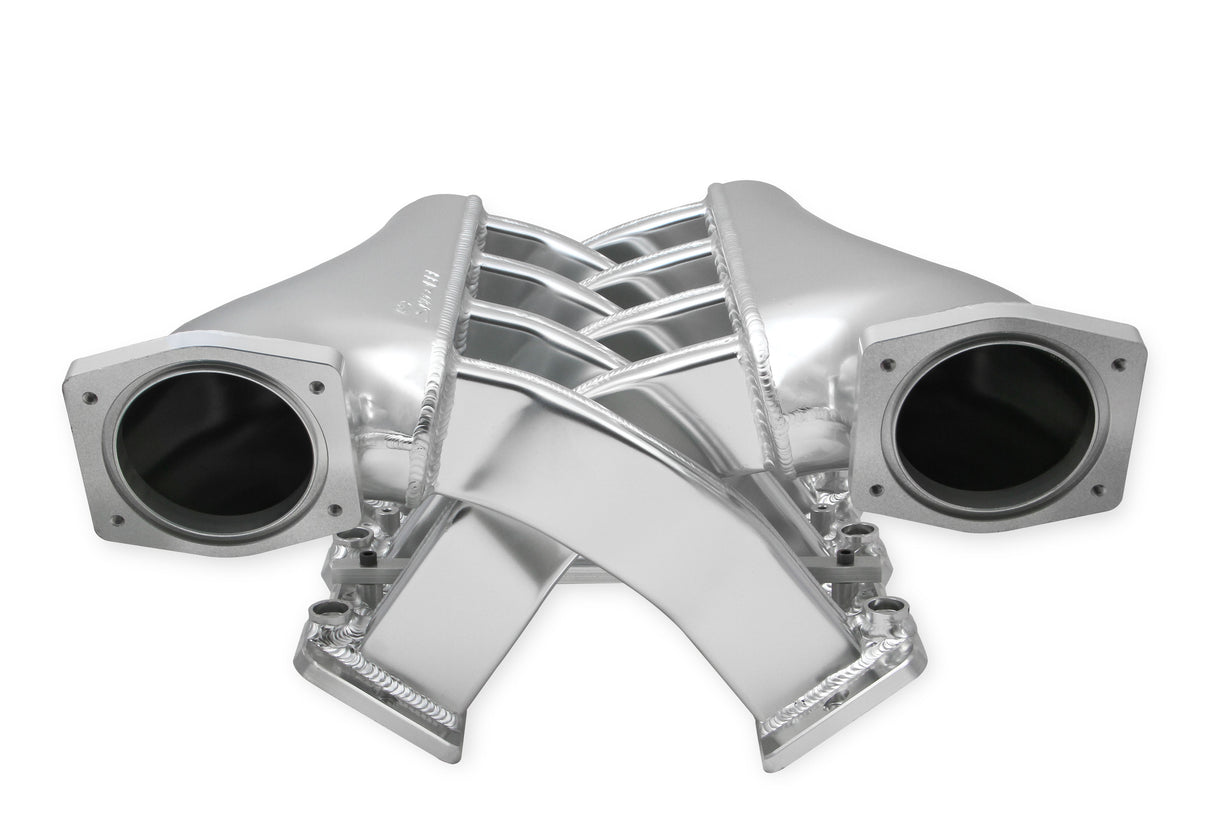 Holley 820201 Sniper EFI Fabricated Intake Manifold Dual Plenum 92mm LS1/2/6, Rail Kit - Slvr