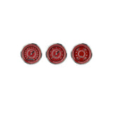 Classic Instruments V8 Red Steelie Three Gauge Set - V8RS53SLC