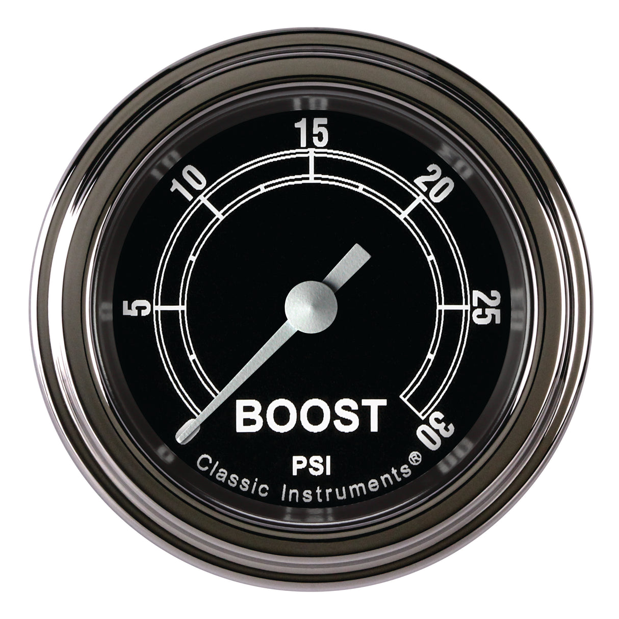 Classic Instruments Traditional 2-1/8" Boost Gauge (30 PSI) - TR142SLF