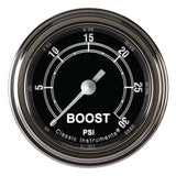 Classic Instruments Traditional 2-1/8" Boost Gauge (30 PSI) - TR142SLF