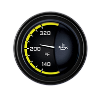 Classic Instruments AutoCross Yellow 2-1/8" Oil Temperature Gauge - AX28YBLF