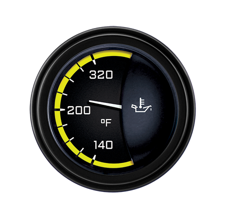 Classic Instruments AutoCross Yellow 2 1/8" Oil Temp - AX28YBLF