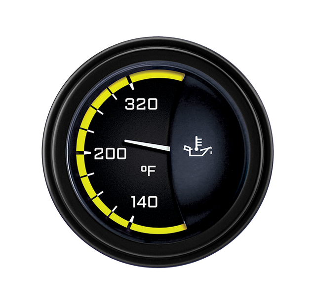 Classic Instruments AutoCross Yellow 2 1/8" Oil Temp - AX28YBLF