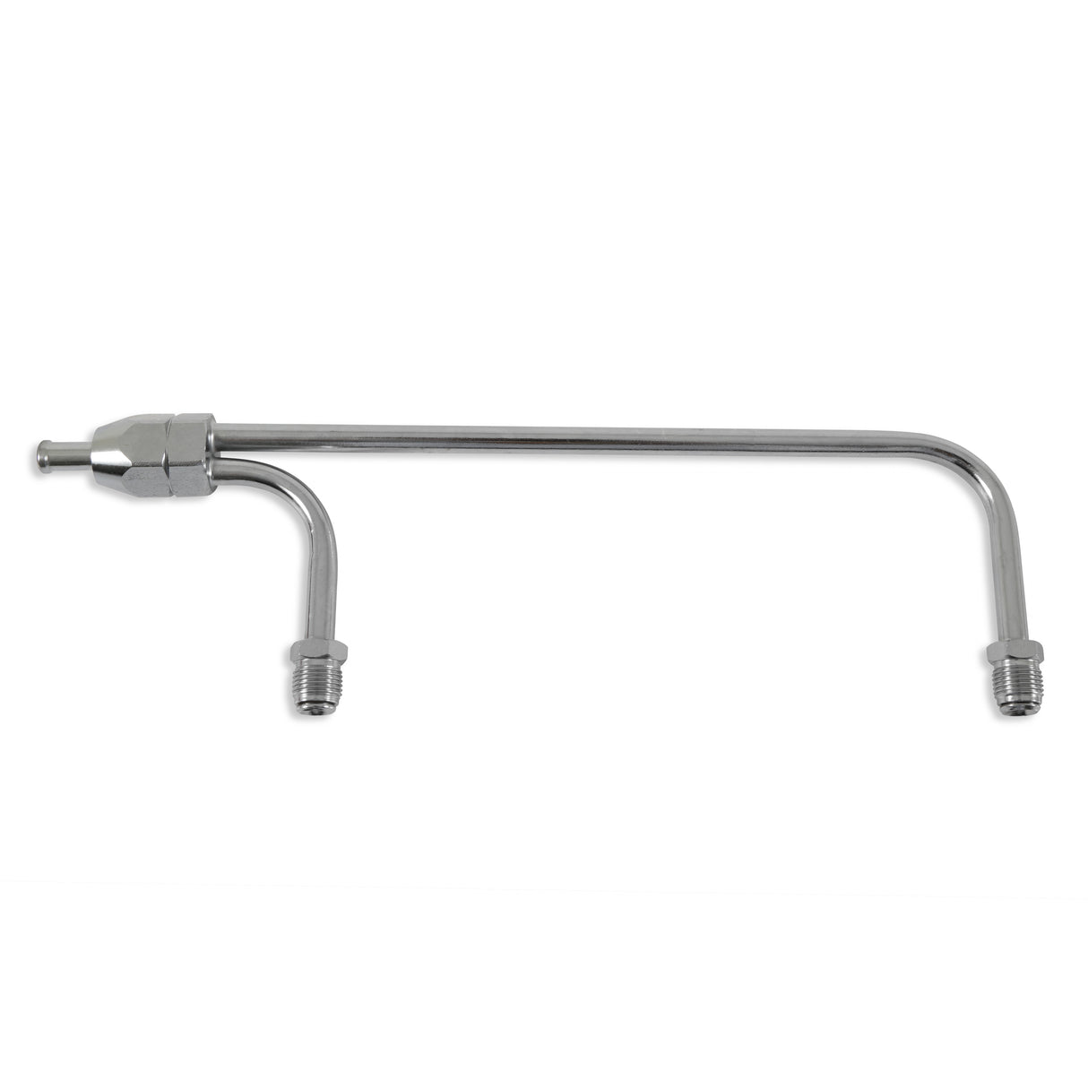 Mr Gasket Fuel Line - 3/8 Inch Dual Inlet - Chrome - 1551