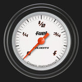Classic Instruments Velocity White 2 1/8" Fuel Gauge - VS109WBLF