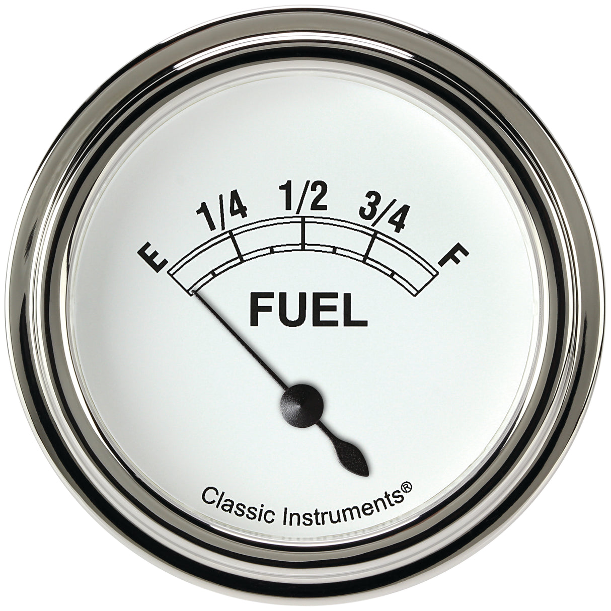 Classic Instruments Classic White 2-5/8" Fuel Level Gauge - CW214SLF