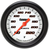 Classic Instruments Velocity White 2-5/8" Stock Eliminator Tempature Gauge - VS329WBPF