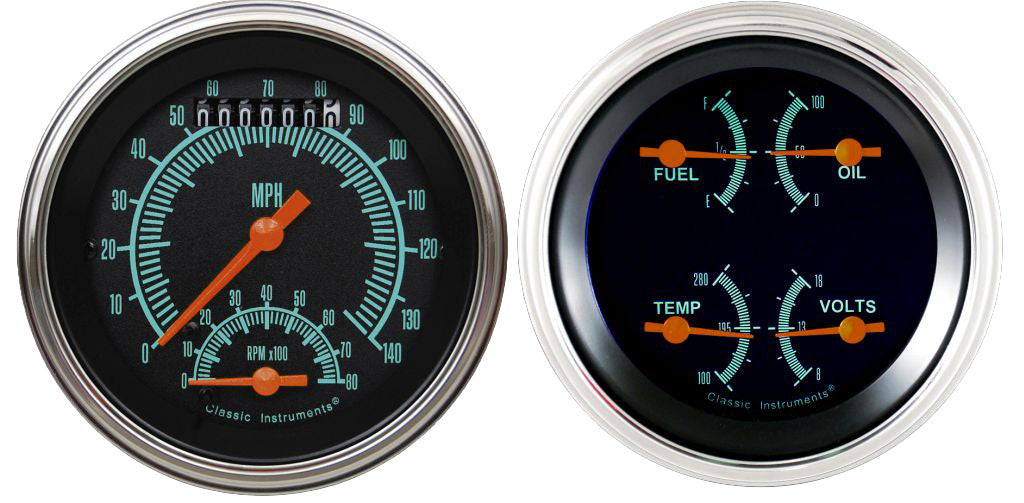 Classic Instruments G/Stock Series 3-3/8" Ultimate Speedometer & Quad - GS32SLF