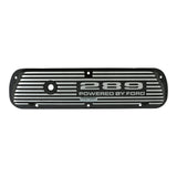 Scott Drake 289 Aluminum Valve Covers Black Powder Coat - 6A582-289