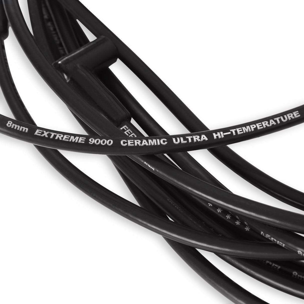 ACCEL Spark Plug Wire Set - Chevy Small Block- HEI 75-86 Wires Under Valve Cover-Black - 9018CK
