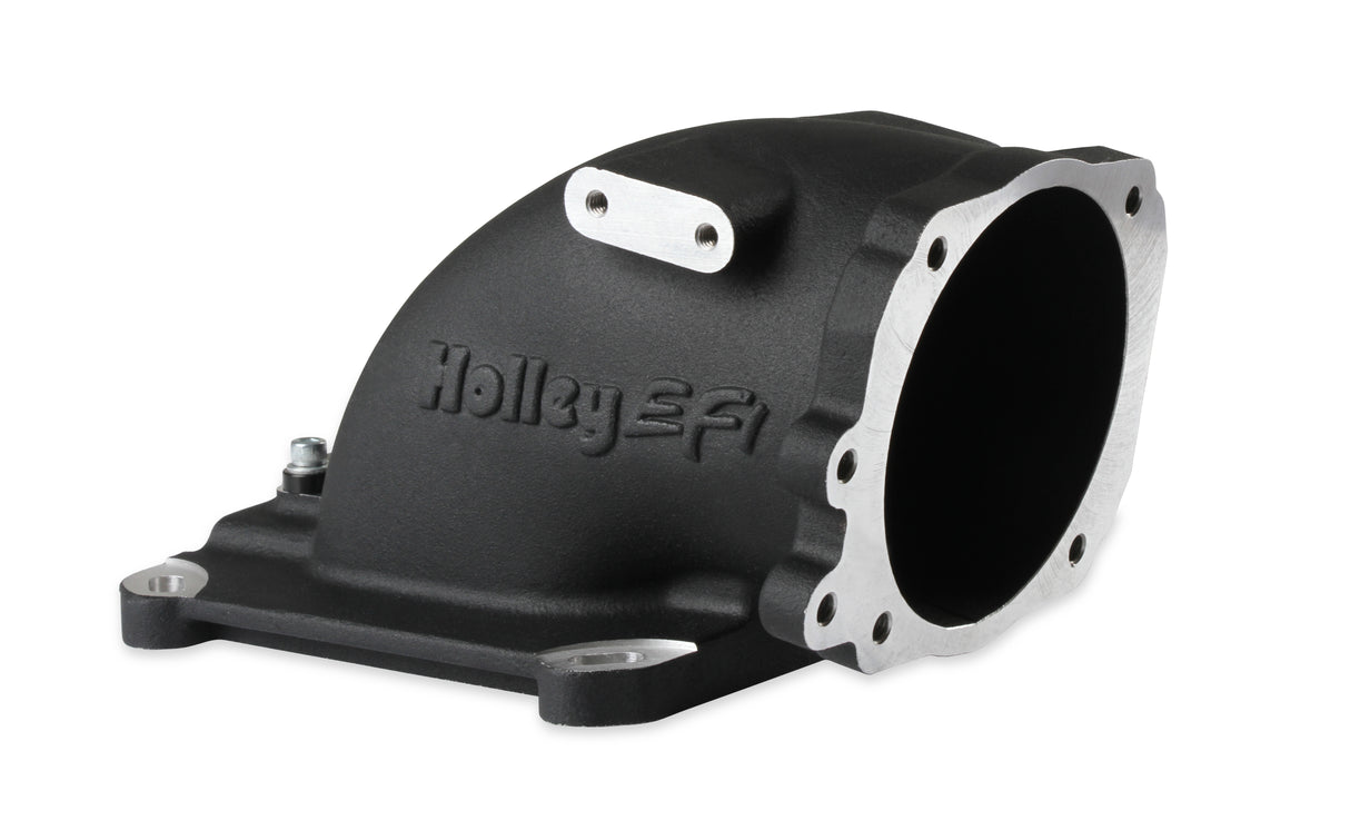 Holley 300-240FBK EFI Throttle Body Intake Elbow-Black Finish