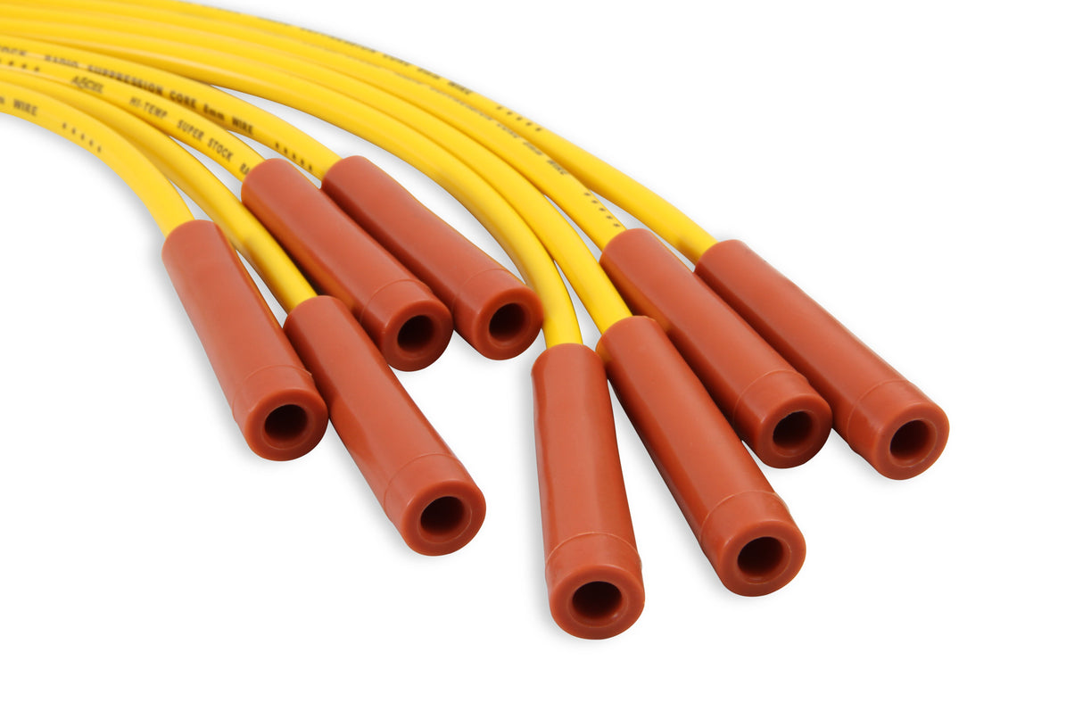 ACCEL Spark Plug Wire Set - Super Stock Graphite Core 8mm - Chevy / GMC 454 - Yellow - 4071