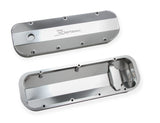 Holley 890002 Sniper Valve Cover - Fabricated Aluminum - BBC - Natural Anodized