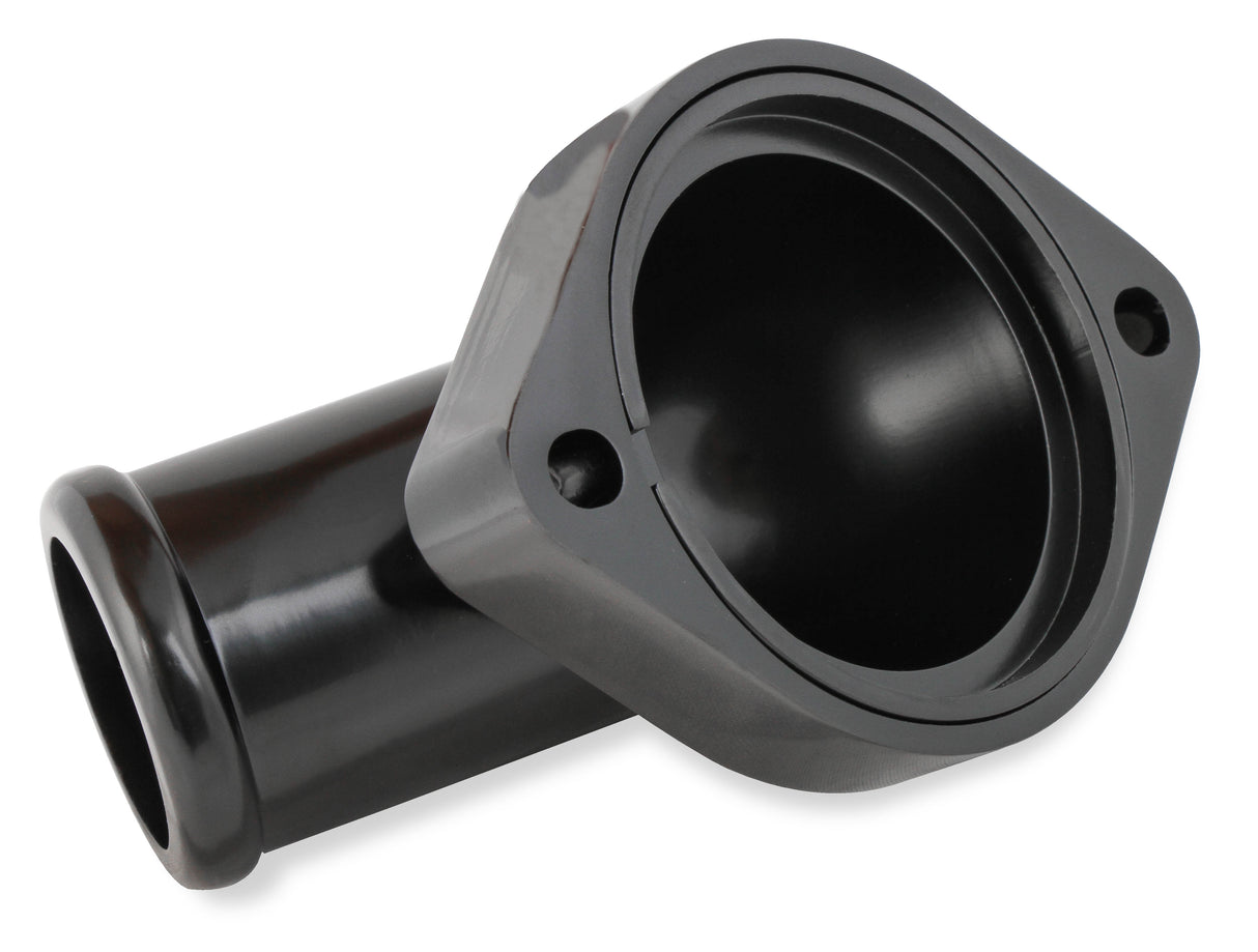 Mr Gasket GM LS Water Neck - Swivel - 30 Degree Angle - Black - 2670BK