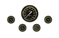 Classic Instruments AutoCross Yellow Five Gauge Set - AX154YBLF