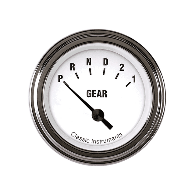 Classic Instruments White Hot 2 1/8" Gear Indicator - WH07SLF