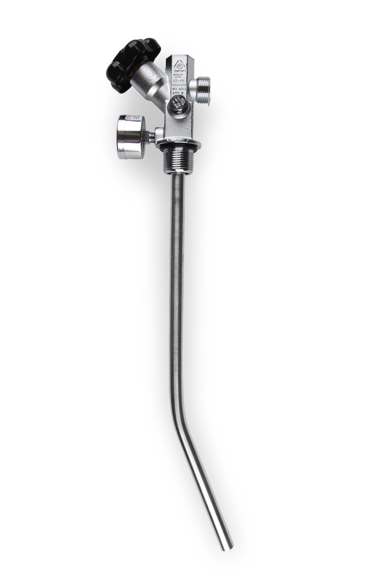 NOS 10 lb. Bottle Super Hi-Flow Valve Assembly with Siphon Tube and Blue Gauge - 16137ANOS