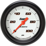 Classic Instruments Velocity White 2-5/8" Fuel Pressure Gauge (100 PSI) - VS346WBPF