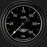 Classic Instruments Moal Bomber 2 5/8" Air Pressure Gauge - MA318BLF