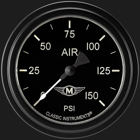 Classic Instruments Moal Bomber 2 5/8" Air Pressure Gauge - MA318BLF