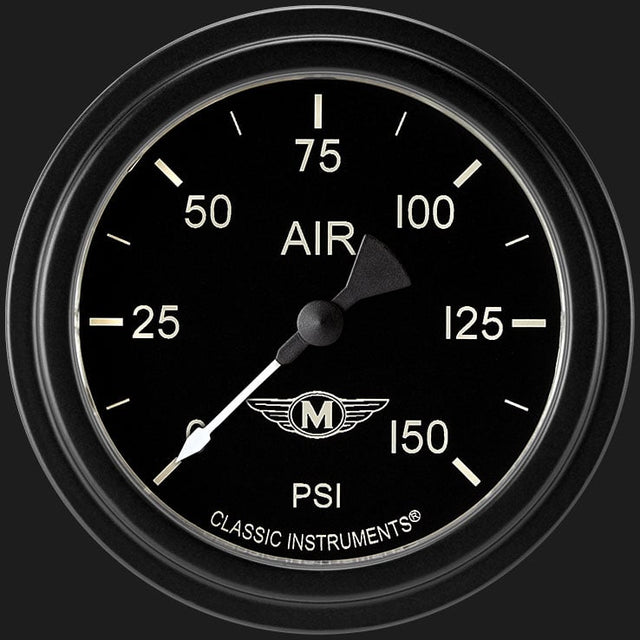 Classic Instruments Moal Bomber 2 5/8" Air Pressure Gauge - MA318BLF
