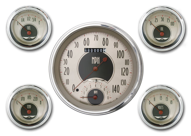 Classic Instruments American Nickel 5 Gauge Set - AN65SLC