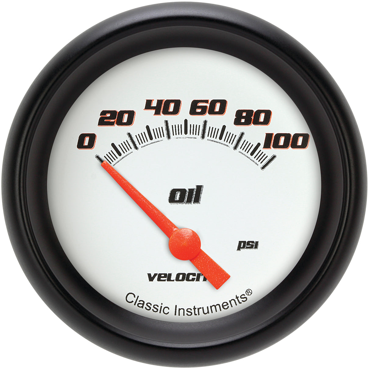 Classic Instruments Velocity White 2-5/8" Oil Pressure Gauge - VS281WBPF