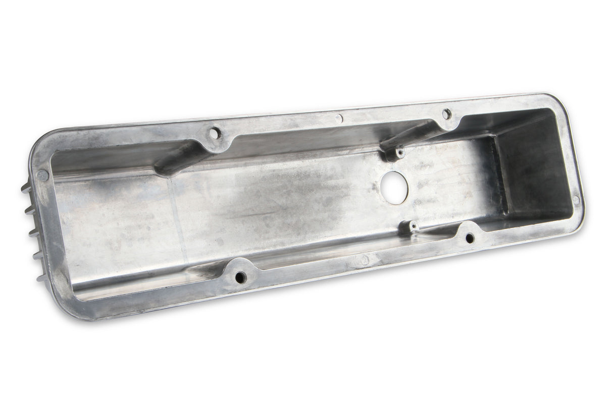 Mr Gasket Cast Aluminum Finned Valve Covers - Polished - 6855G