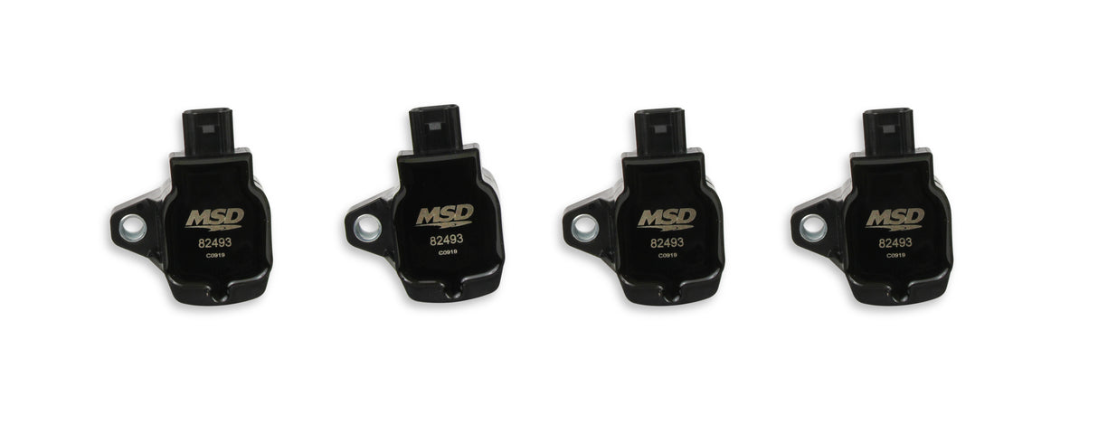MSD Ignition Coil - Blaster Series-Honda 1.5L/2.0L/2.0L Turbo 4-cyl-Black-4-Pack - 824943