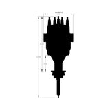 MSD Black Chrysler 426, 440 Ready-To-Run Distributor - 83873
