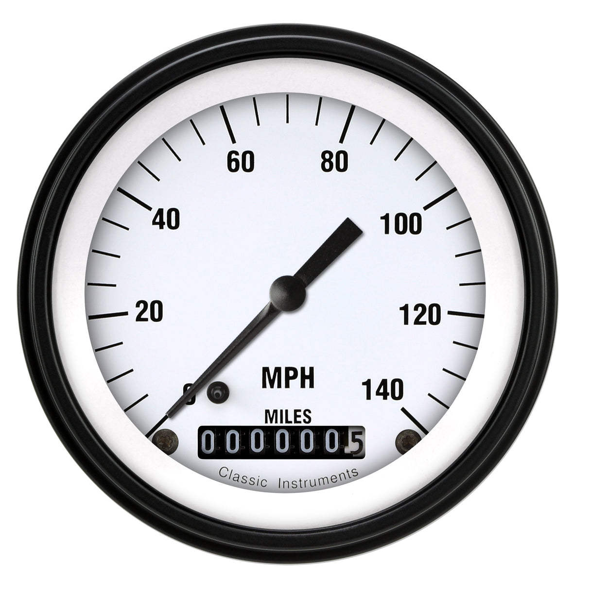 Classic Instruments White Hot 3" Speedometer Gauge (140 MPH) - WH55BLF