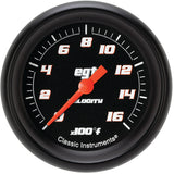Classic Instruments Velocity Black 2-5/8" Exhaust Gas Tempature Gauge - VS398BBPF